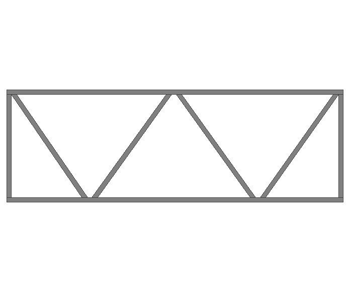 Ферма прямая 40x40x2мм длина 3м высота 1м