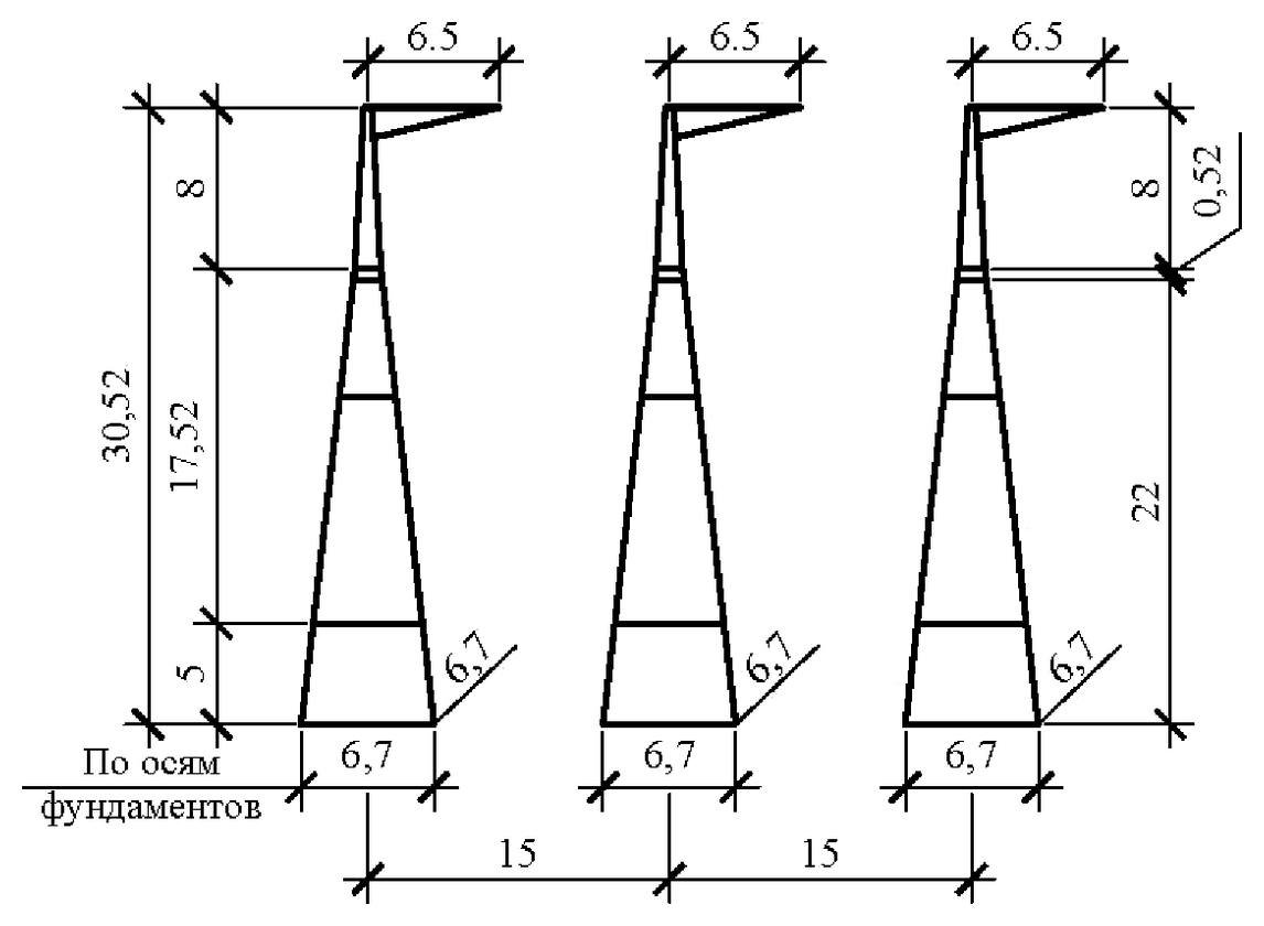 Анкерно-угловая опора У500н-1+5, чертеж 7.500.01-КМ4 С345 горячее оцинкование