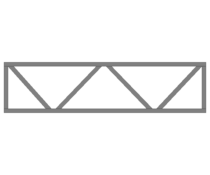 Ферма прямая 40x40x2мм длина 2м высота 0.5м