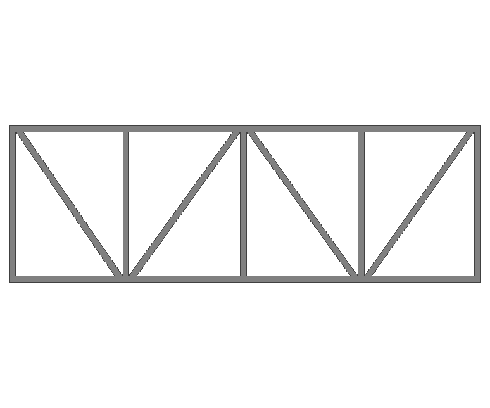 Ферма прямая 40x40x2мм длина 3м высота 1м усиленная