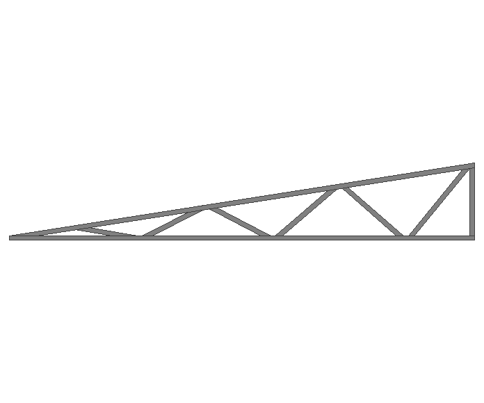 Ферма треугольная 60x60x3мм длина 6м высота 1м