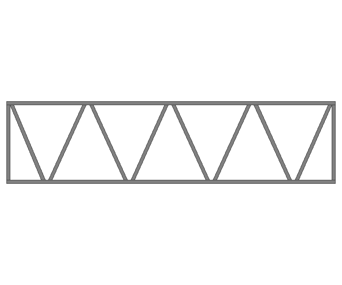 Ферма прямая 60x60x3мм длина 6м высота 1.5м