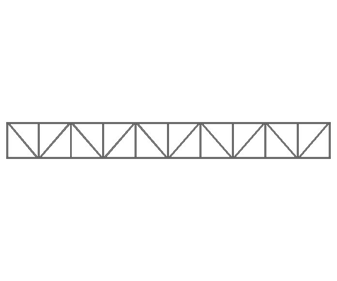 Ферма прямая 40x40x2мм длина 9м высота 1м усиленная