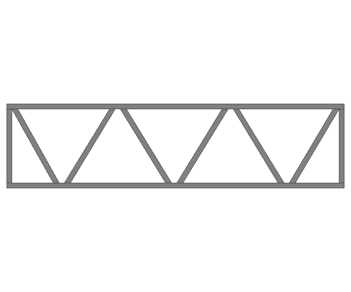 Ферма прямая 60x60x3мм длина 4м высота 1м