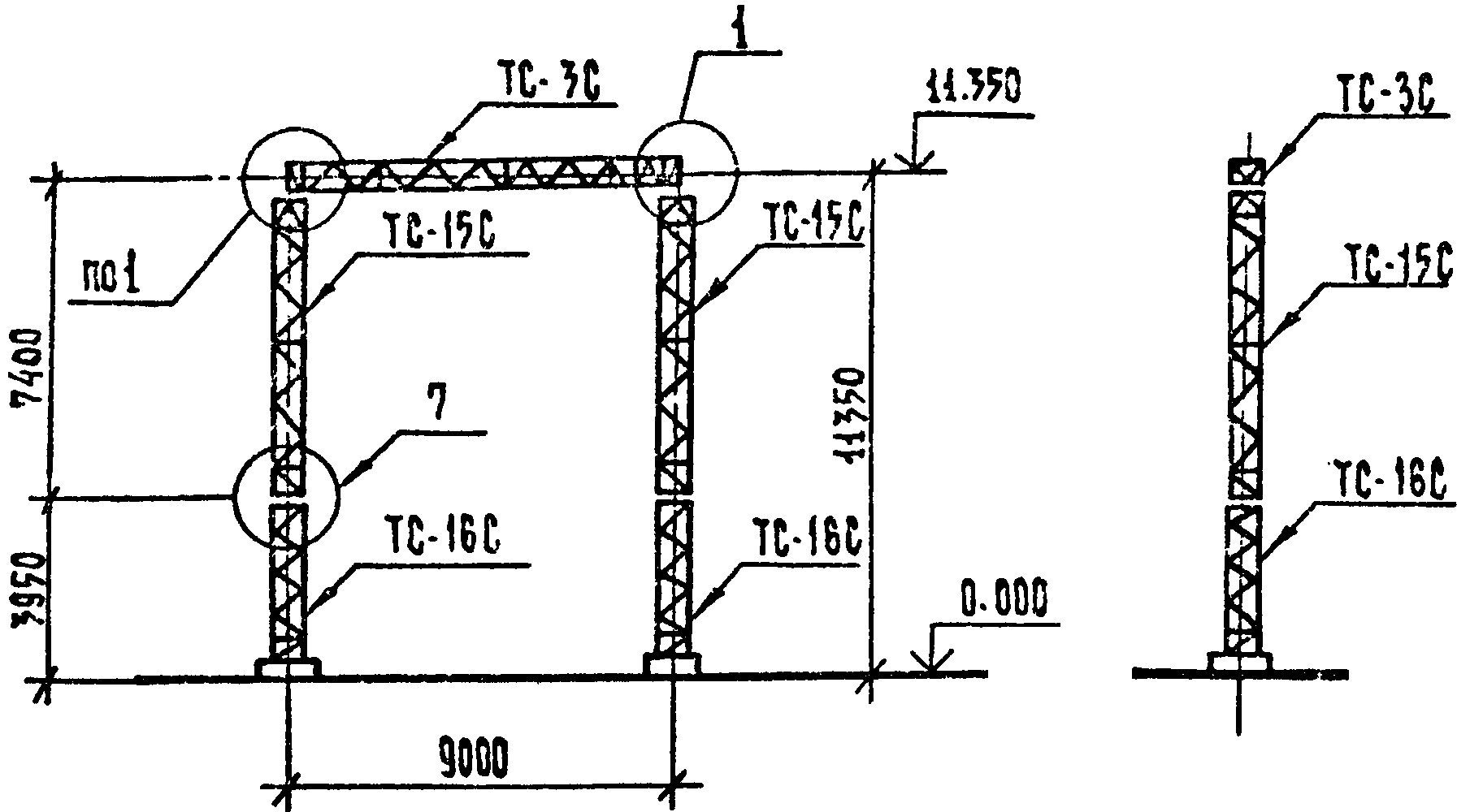 Ячейковый портал ПСЛ-110Я1С, типовой проект 3.407.2-162 (13074тм-т2) С345 лакокрасочное покрытие
