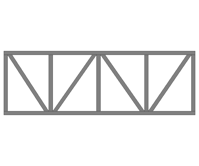 Ферма прямая 60x60x3мм длина 3м высота 1м усиленная