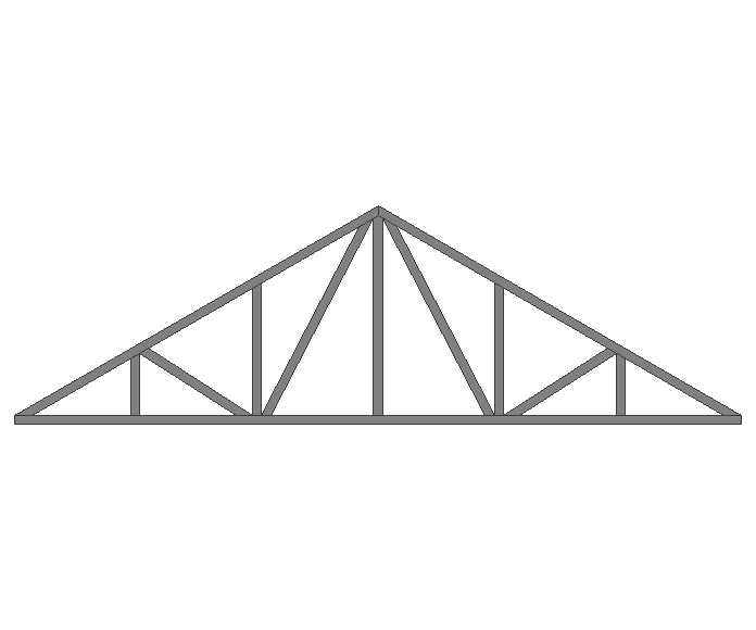 Ферма двускатная 60x60x3мм длина 5м высота 1.5м усиленная