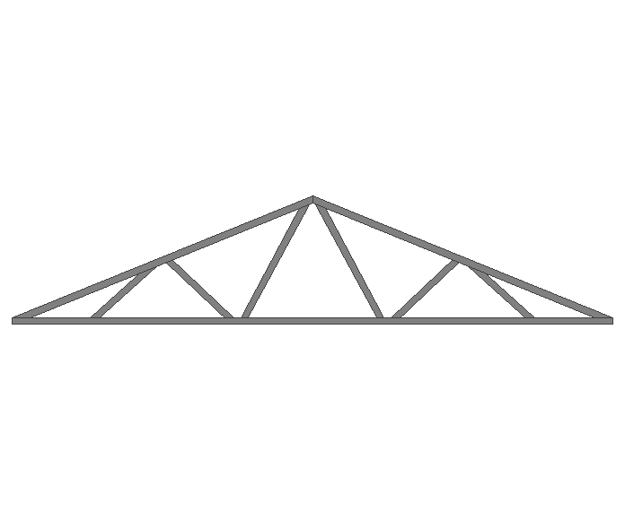 Ферма двускатная 80x80x3мм длина 7м высота 1.5м