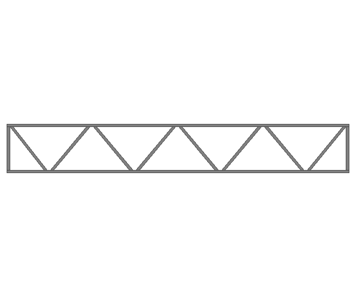 Ферма прямая 60x60x3мм длина 7м высота 1м