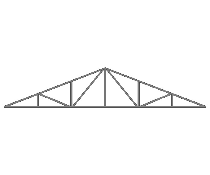 Ферма двускатная 40x40x2мм длина 5м высота 1м усиленная