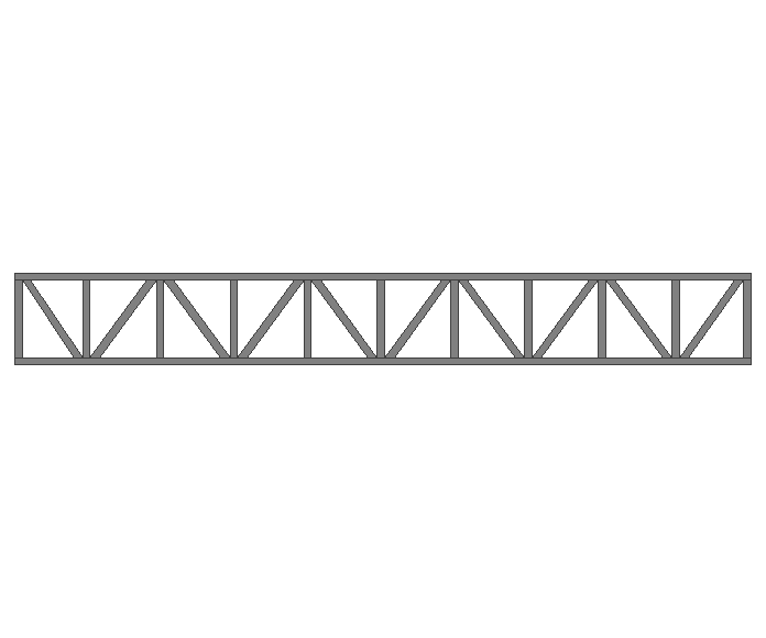 Ферма прямая 80x80x3мм длина 8м высота 1м усиленная