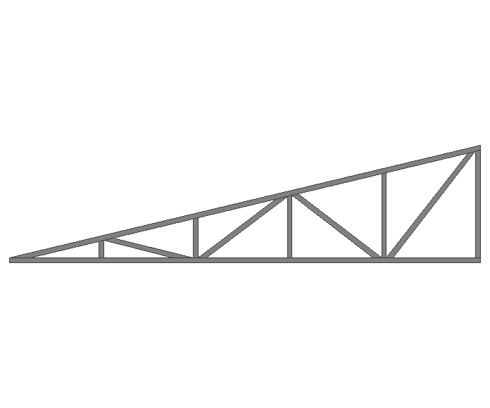 Ферма треугольная 40x40x2мм длина 4м высота 1м усиленная