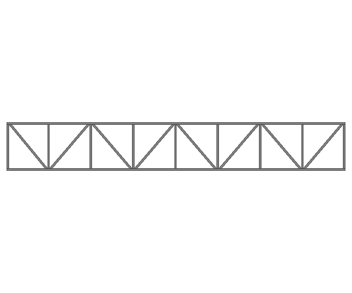 Ферма прямая 40x40x2мм длина 7м высота 1м усиленная