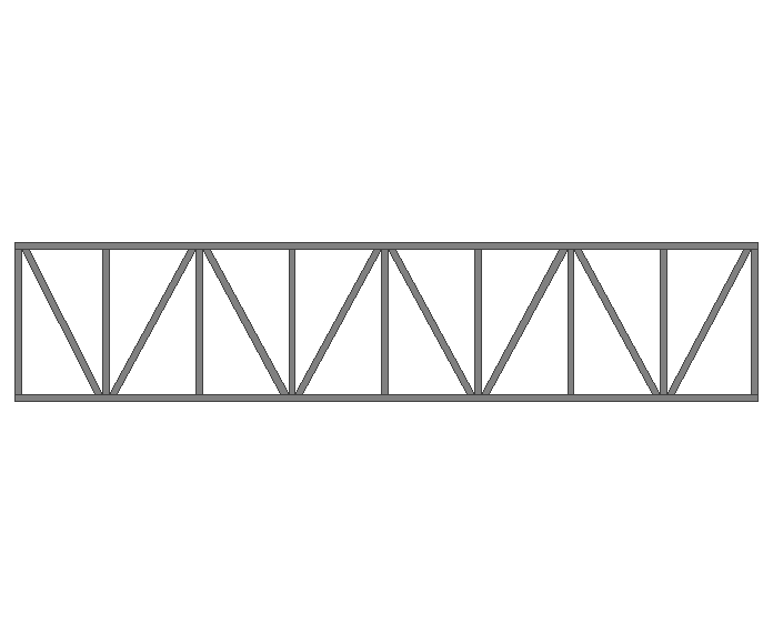 Ферма прямая 60x60x3мм длина 7м высота 1.5м усиленная