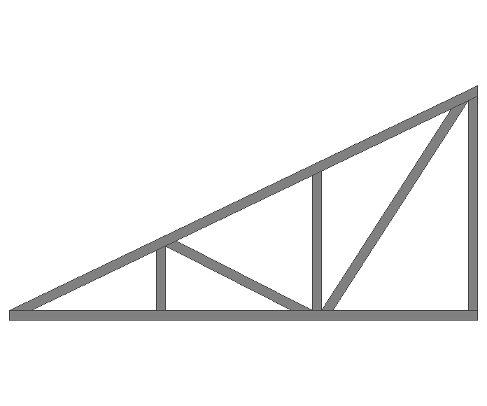Ферма треугольная 40x40x2мм длина 2м высота 1м усиленная