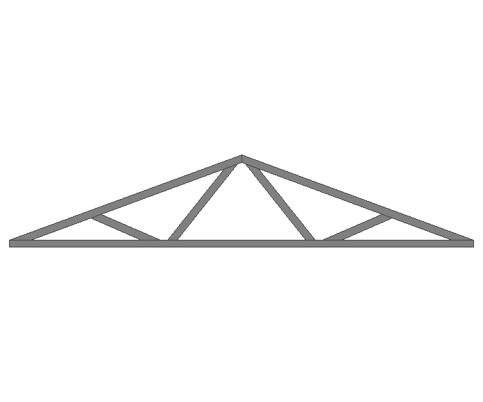 Ферма двускатная 80x80x3мм длина 5м высота 1м