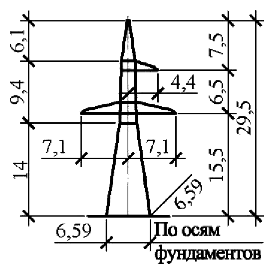 Анкерно-угловая опора У220н-1.2+5, чертеж 7.220.03-КМ5.01 С345 горячее оцинкование