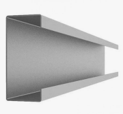 Нержавеющий С-образный профиль 400х160х3х12000 мм AISI 304