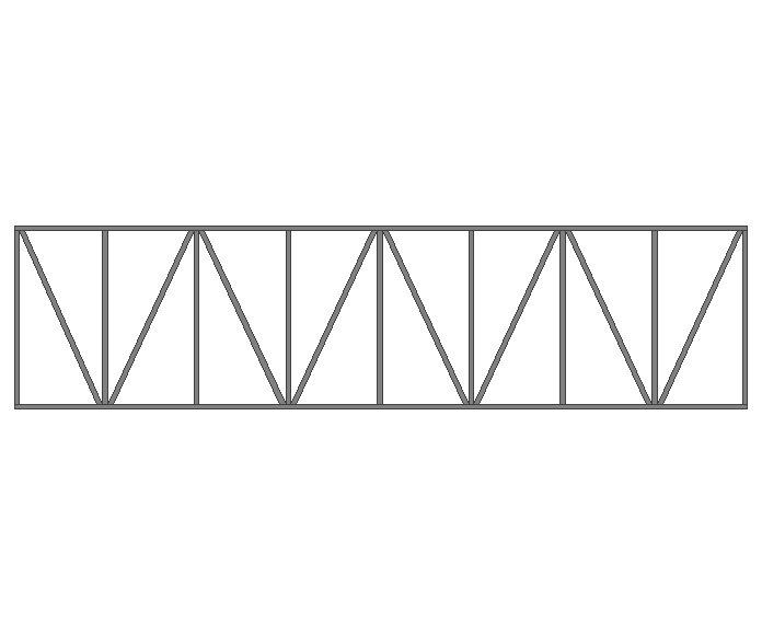 Ферма прямая 40x40x2мм длина 6м высота 1.5м усиленная