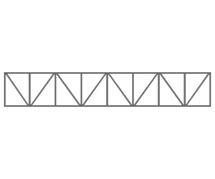 Ферма прямая 40x40x2мм длина 6м высота 1м усиленная