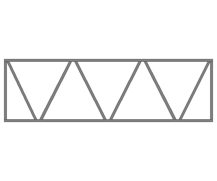 Ферма прямая 60x60x3мм длина 5м высота 1.5м