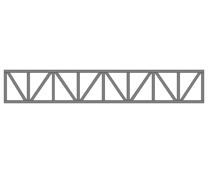 Ферма прямая 80x80x3мм длина 6м высота 1м усиленная