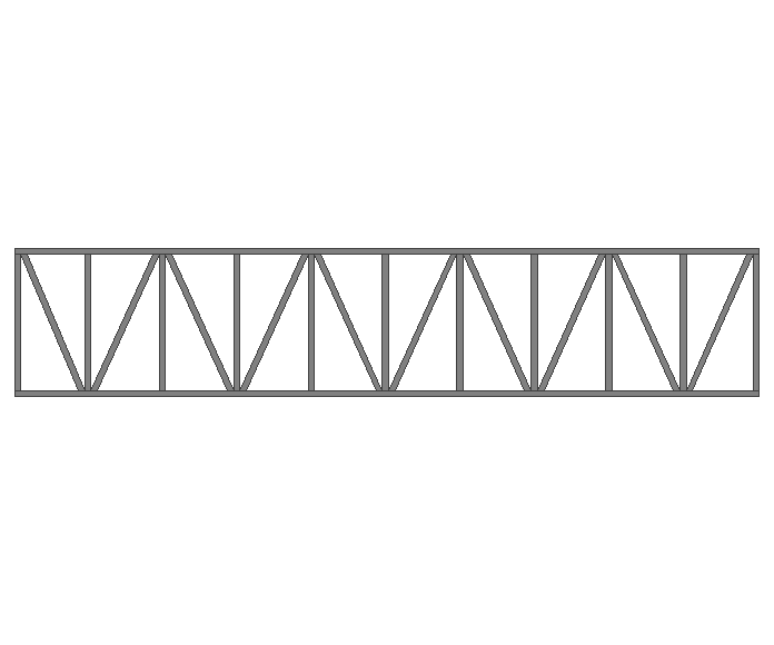 Ферма прямая 80x80x3мм длина 10м высота 2м усиленная