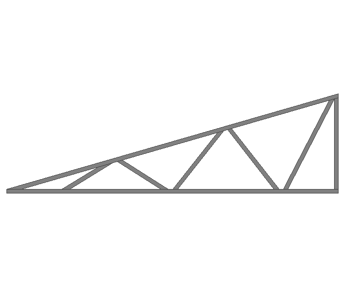 Ферма треугольная 60x60x3мм длина 5м высота 1.5м