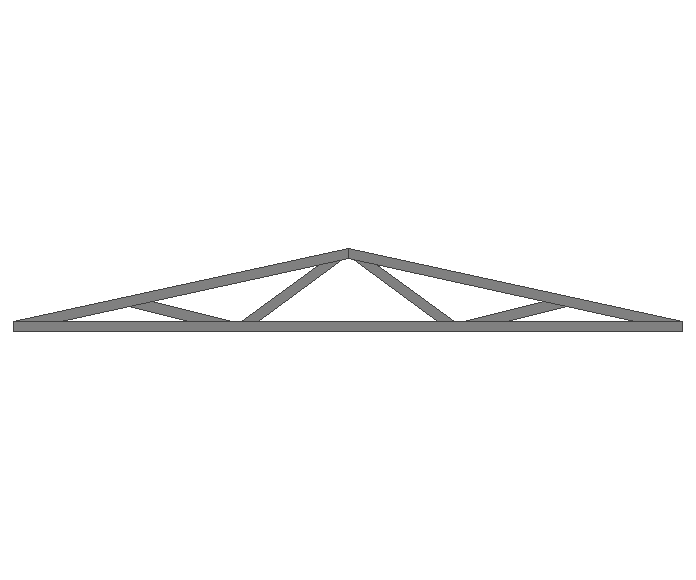 Ферма двускатная 60x60x3мм длина 4м высота 0.5м