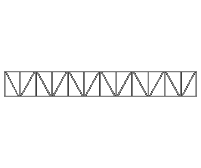 Ферма прямая 80x80x3мм длина 11м высота 1.5м усиленная