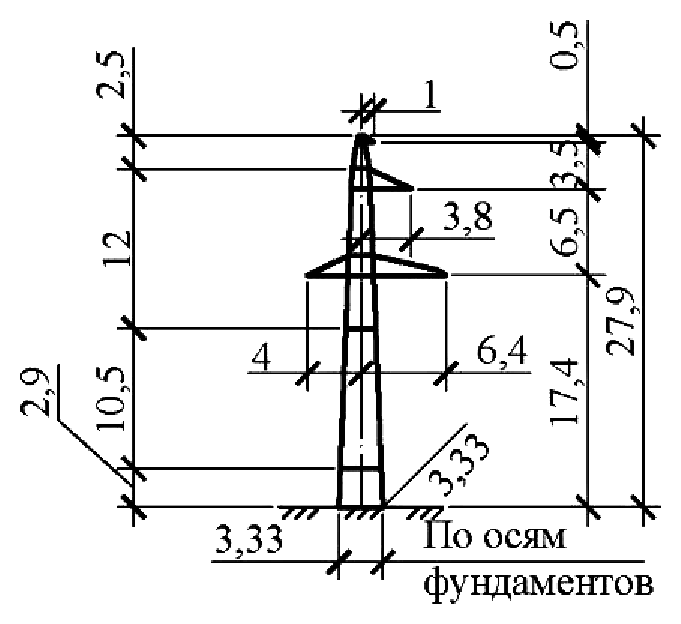 Промежуточная опора П220н-1.3-8.6, чертеж 7.220.01-КМ1.01 С345 горячее оцинкование