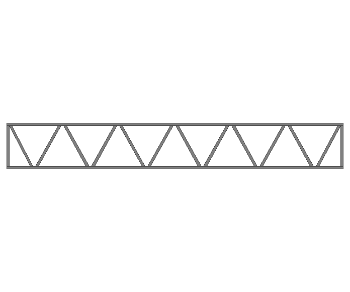 Ферма прямая 80x80x3мм длина 11м высота 1.5м