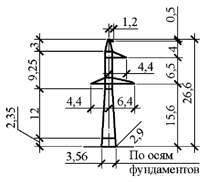 Промежуточная опора П220н-3.3-7.4, чертеж 7.220.03-КМ3.01 С345 горячее оцинкование
