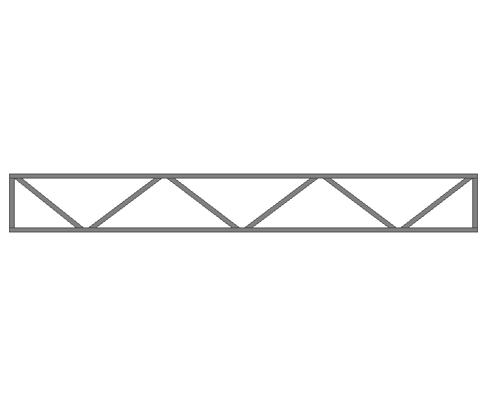 Ферма прямая 40x40x2мм длина 4м высота 0.5м