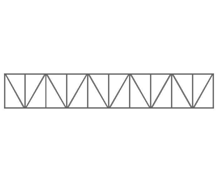Ферма прямая 40x40x2мм длина 9м высота 1.5м усиленная