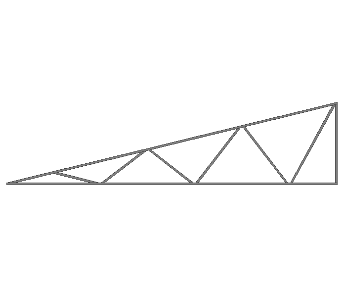 Ферма треугольная 40x40x2мм длина 6м высота 1.5м