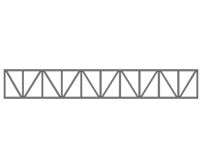 Ферма прямая 80x80x3мм длина 10м высота 1.5м усиленная