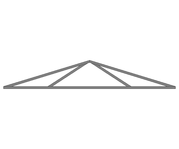 Ферма двускатная 40x40x2мм длина 3м высота 0.5м