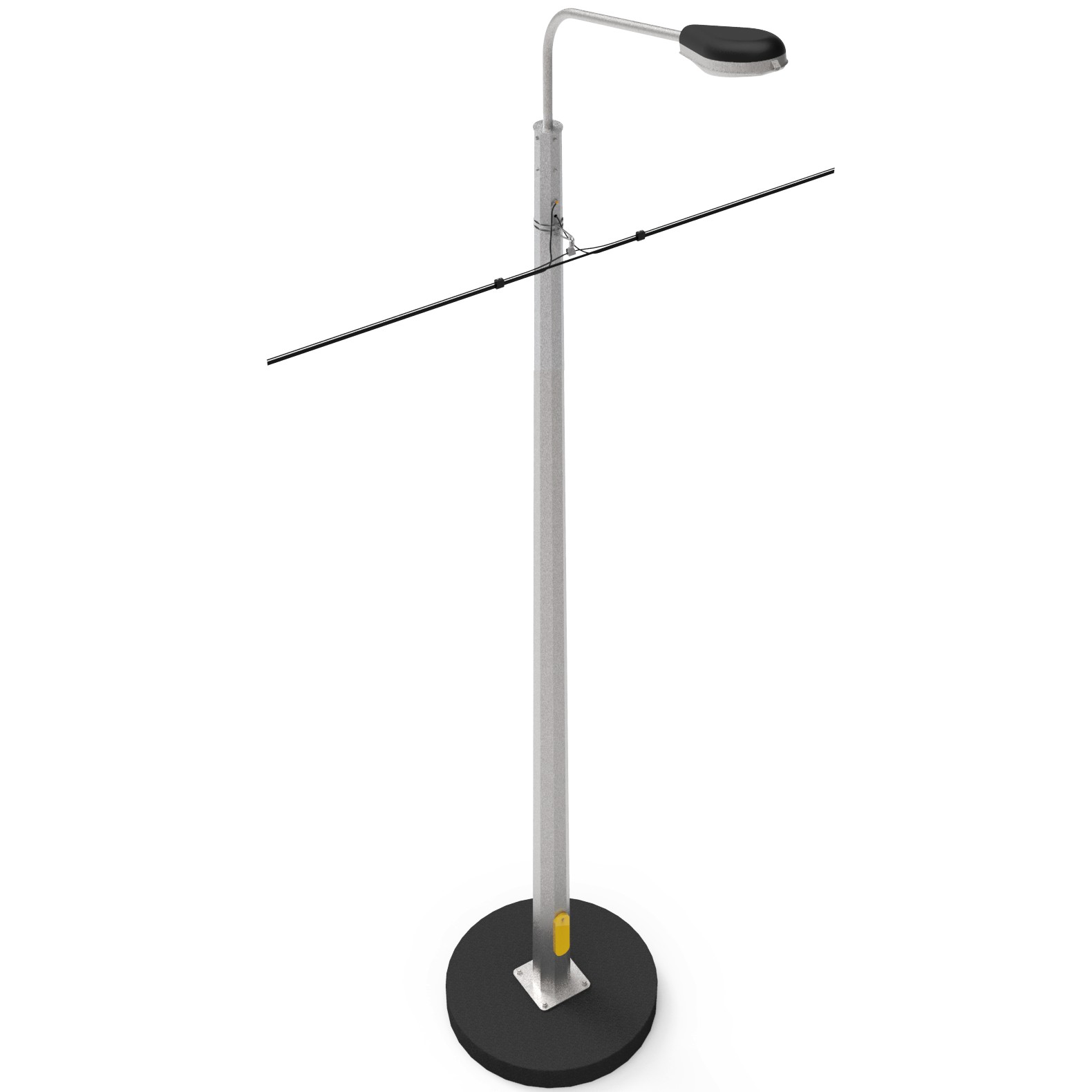 Металлическая силовая квартальная опора освещения ОГККВ-7,5СЗ сталь 3пс5 (С245) горячее оцинкование