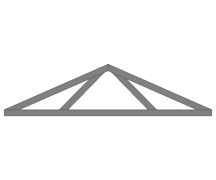 Ферма двускатная 60x60x3мм длина 2м высота 0.5м