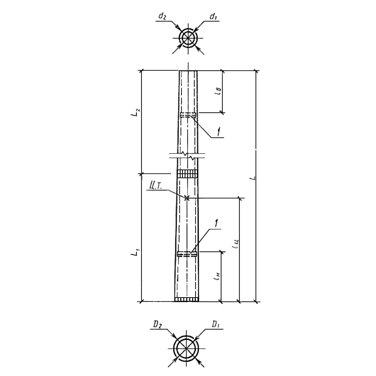 Стойка центрифугированная секционированная СКС 260.65-11, проект 19.004-т2.016