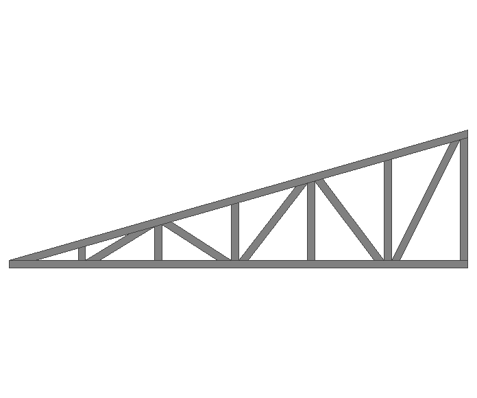 Ферма треугольная 80x80x3мм длина 5м высота 1.5м усиленная