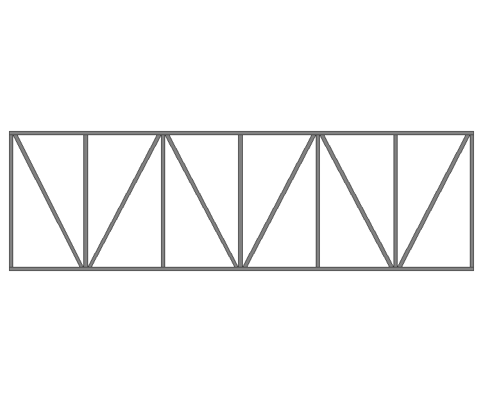Ферма прямая 40x40x2мм длина 5м высота 1.5м усиленная