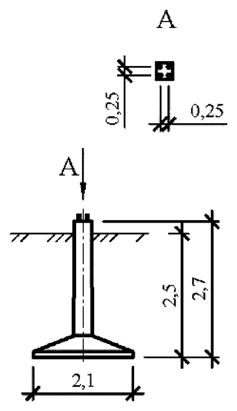 Фундамент Ф4н-4, чертеж 7.ФК.01-КЖ