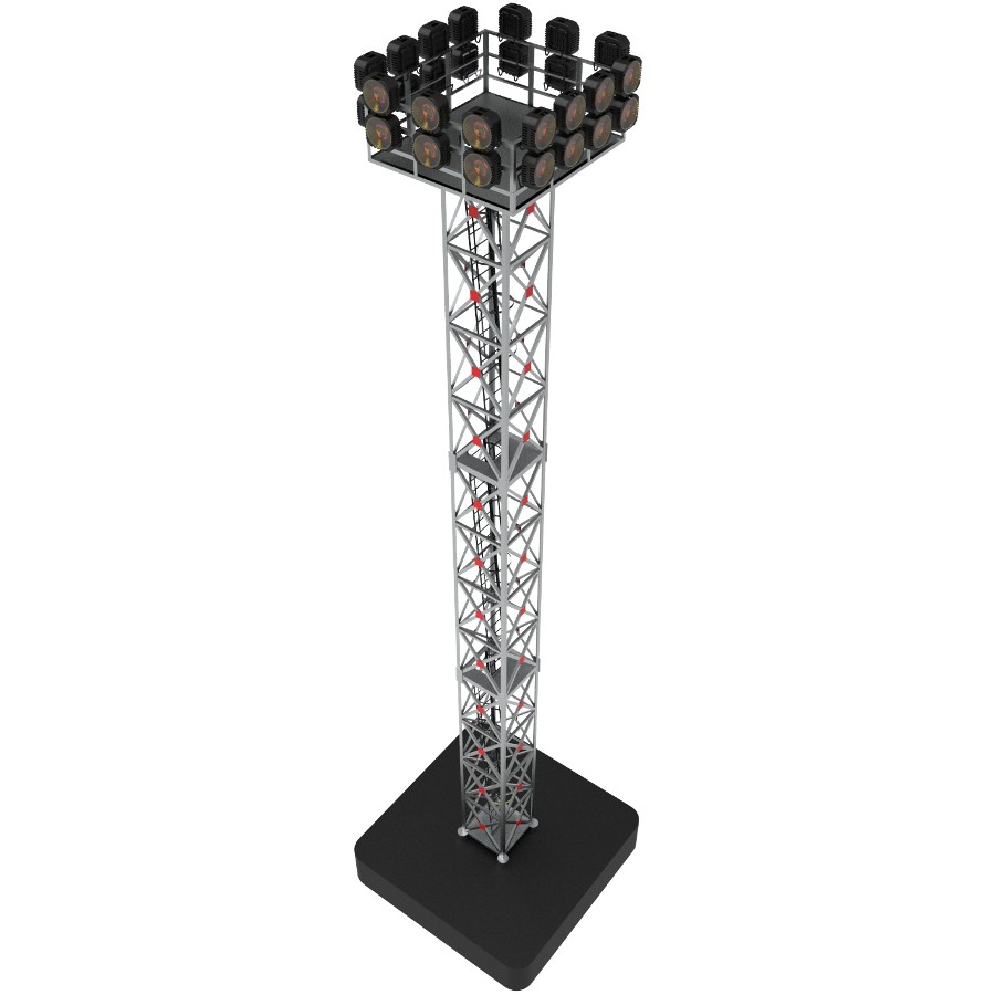 Мачта освещения МО-28 П-2 IIIв.р. серия 3.501.2-123 сталь С245 холодное оцинкование