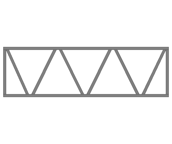 Ферма прямая 80x80x3мм длина 5м высота 1.5м