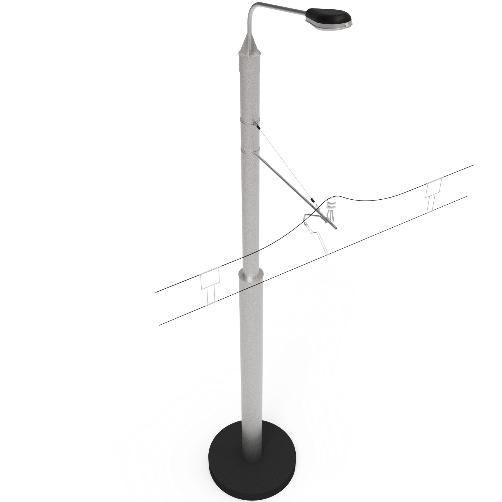 Металлическая опора городской контактной сети ТП-2000-9,0/11,0-(01)-ц сталь 3пс5 (С245) горячее оцинкование