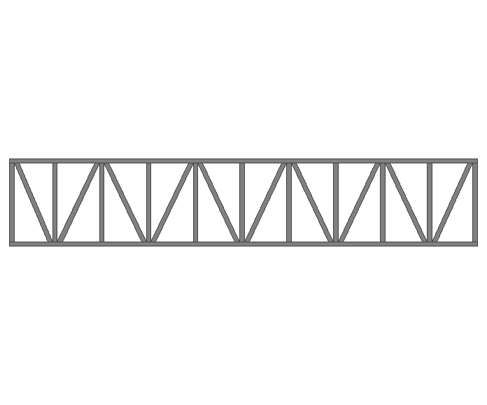 Ферма прямая 80x80x3мм длина 8м высота 1.5м усиленная
