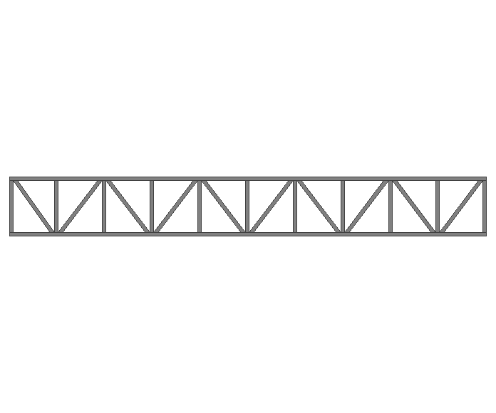 Ферма прямая 60x60x3мм длина 8м высота 1м усиленная