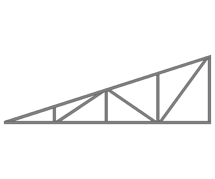Ферма треугольная 40x40x2мм длина 3м высота 1м усиленная